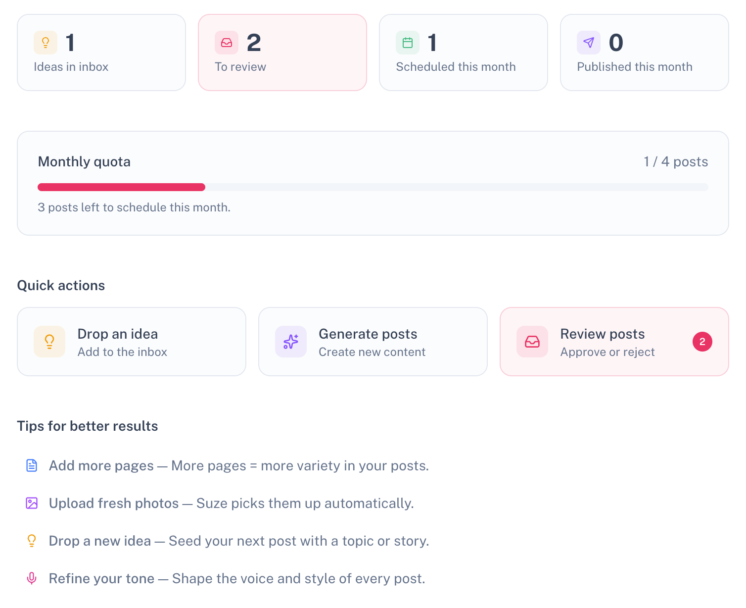A brand new dashboard